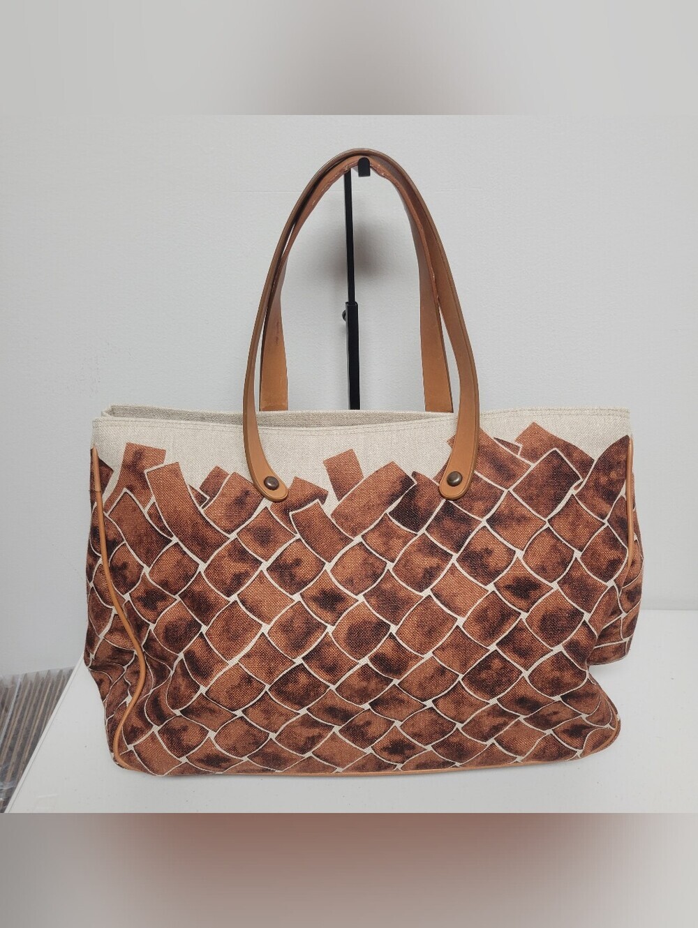 Bottega Veneta Open Tote Printed Canvas Large.